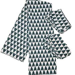 Kate Spade New York Spruce Street 60x84" Oblong Christmas Tablecloth & 8 Napkins